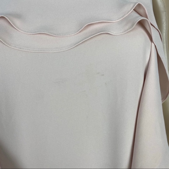 BCBGMAXAZRIA PINK ASYMMETRICAL RUFFLE MINI DRESS - Picture 5 of 11